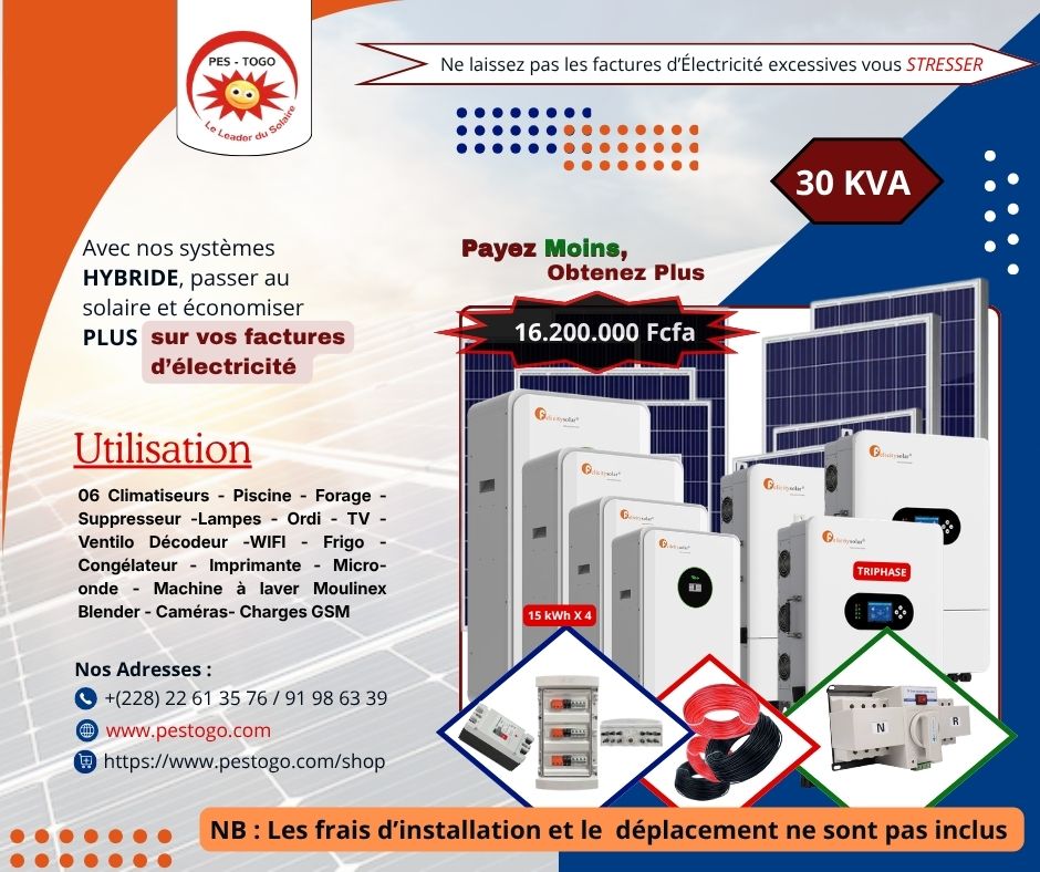 Kit Hybride Triphasé 30 KVA