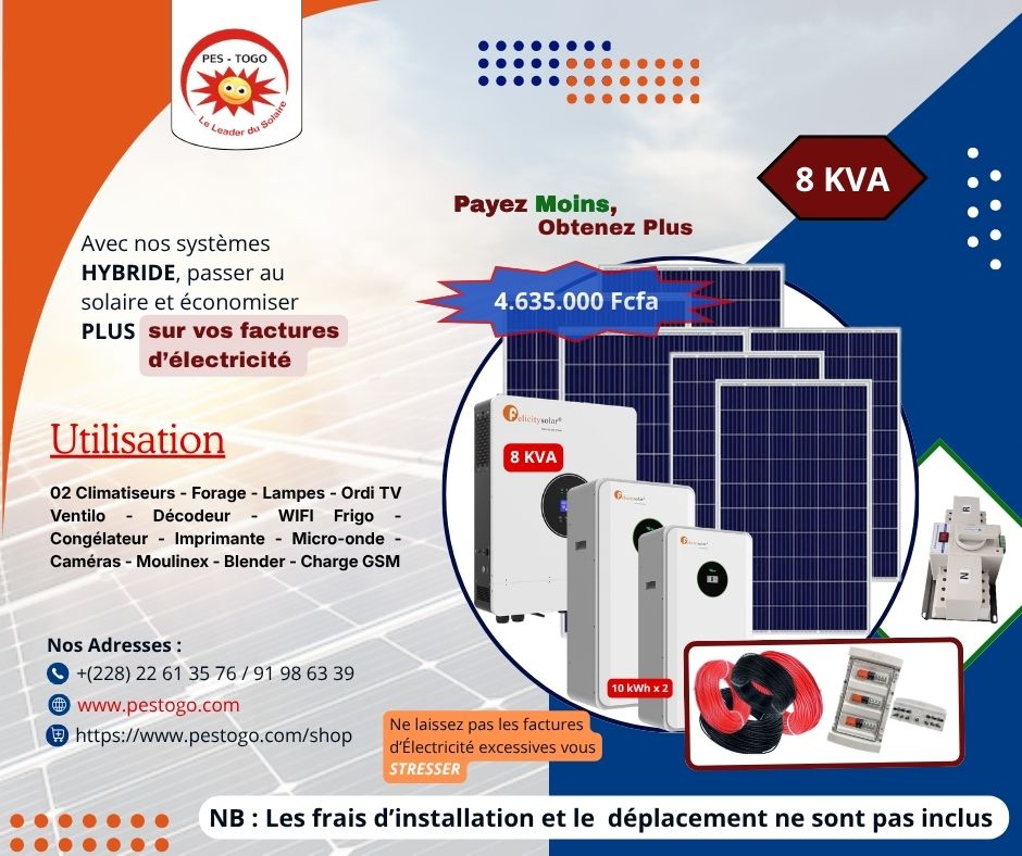 Kit solaire hybride 8 kVA
