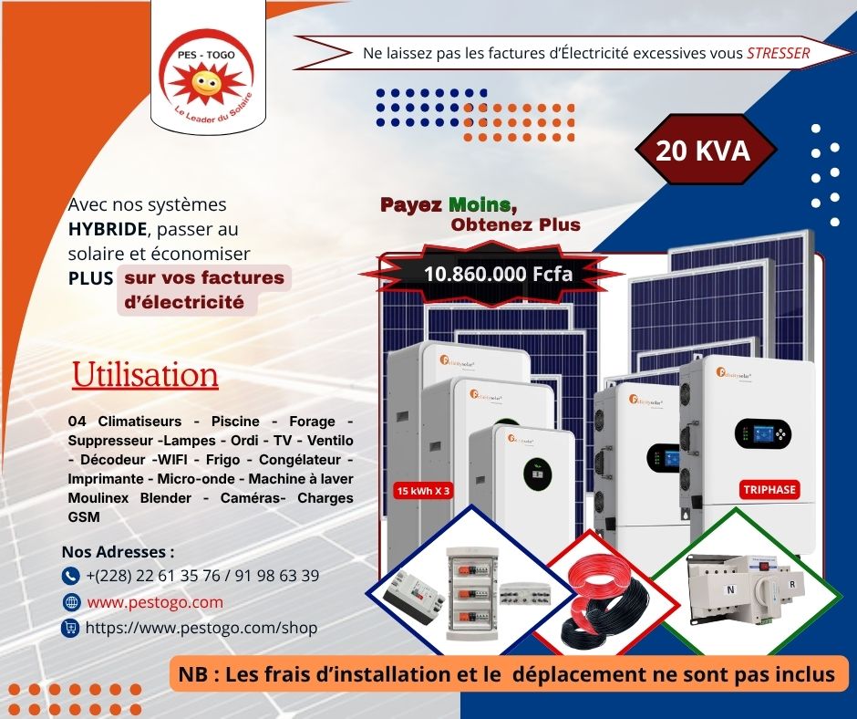 Kit solaire hybride 20 kVA
