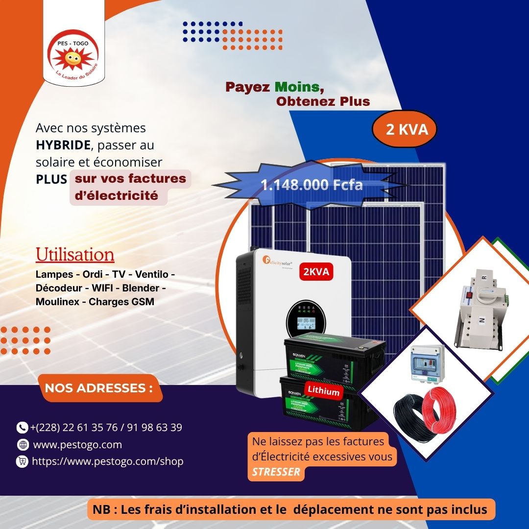 Kit solaire hybride 2 kVA