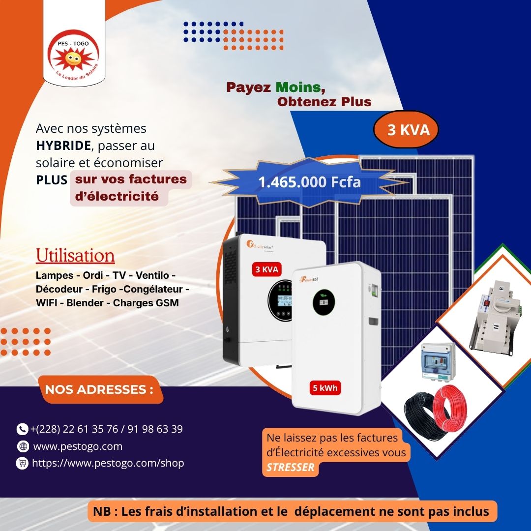 Kit solaire hybride 3 kVA