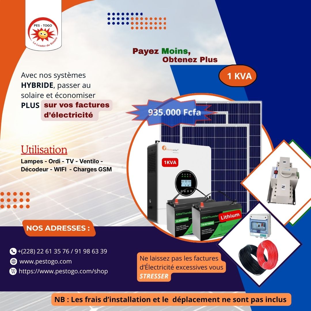 Kit solaire hybride 1 kVA
