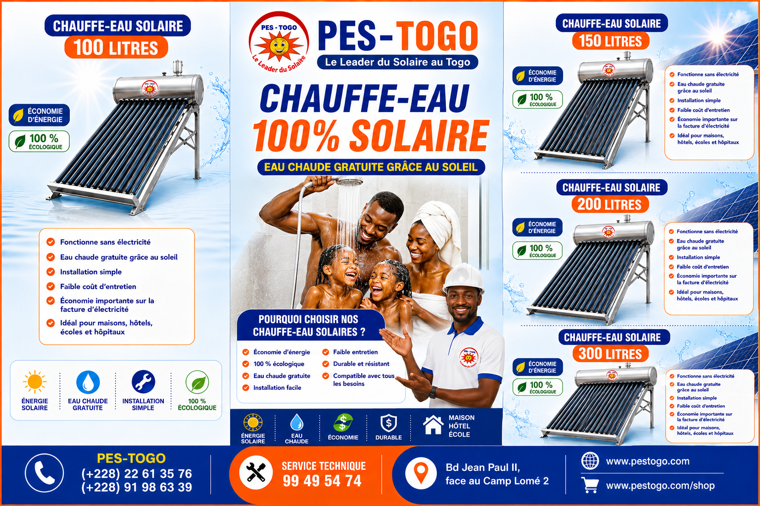 CHAUFFE-EAU 100% SOLAIRE