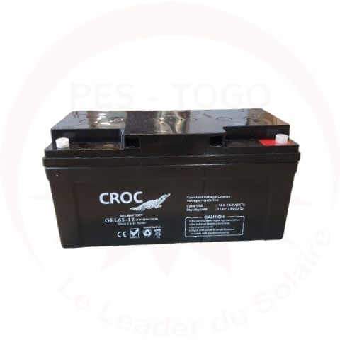 Batterie Solaire CROC GEL65-12